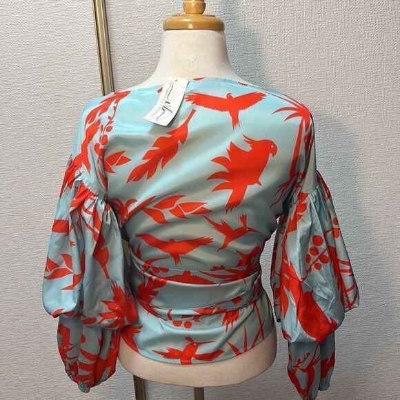 🎉HP 🎉NWT JJ’s Fairyland Tropical Wrap Top - - Picture 4 of 9